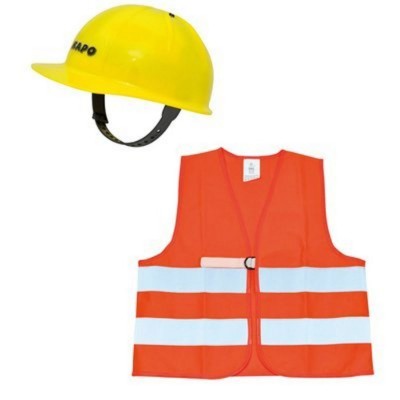 Solini le casque de chantier + le gilet de sécurité costume enfant carnaval  Solini    004290